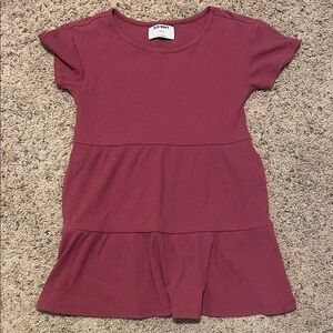 Girls Old Navy Ribbed Burgundy Dress